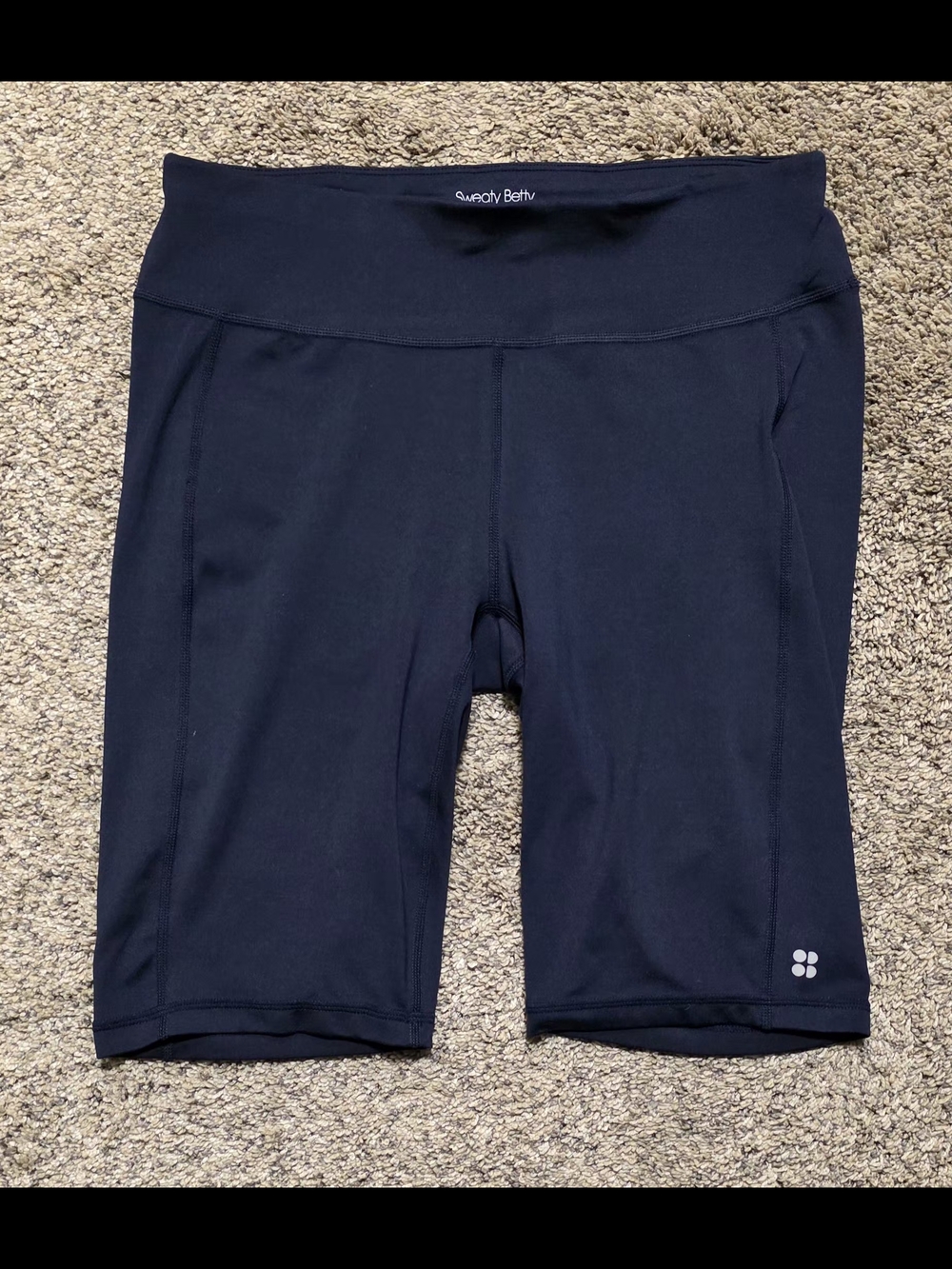 Sweaty Betty Women's 8-10 Navy All Day 10" Biker Shorts